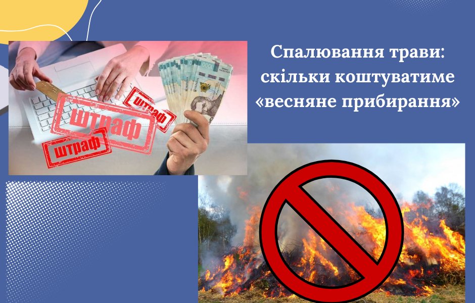 Спалювання трави: скільки коштуватиме «весняне прибирання»