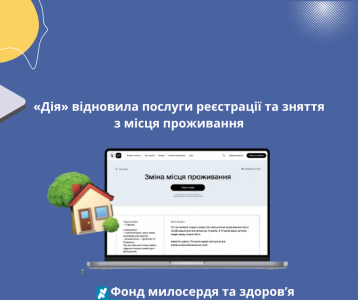 «Дія» відновила послуги реєстрації та зняття з місця проживання