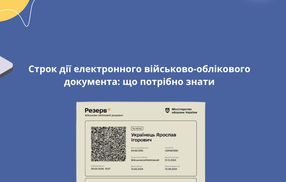 Строк дії електронного військово-облікового документа: що потрібно знати