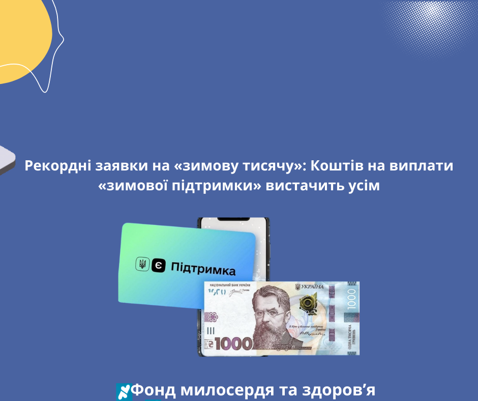 Рекордні заявки на «зимову тисячу»: Коштів на виплати «зимової підтримки» вистачить усім