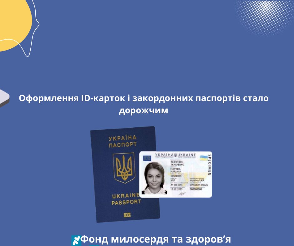 Оформлення ID-карток і закордонних паспортів стало дорожчим