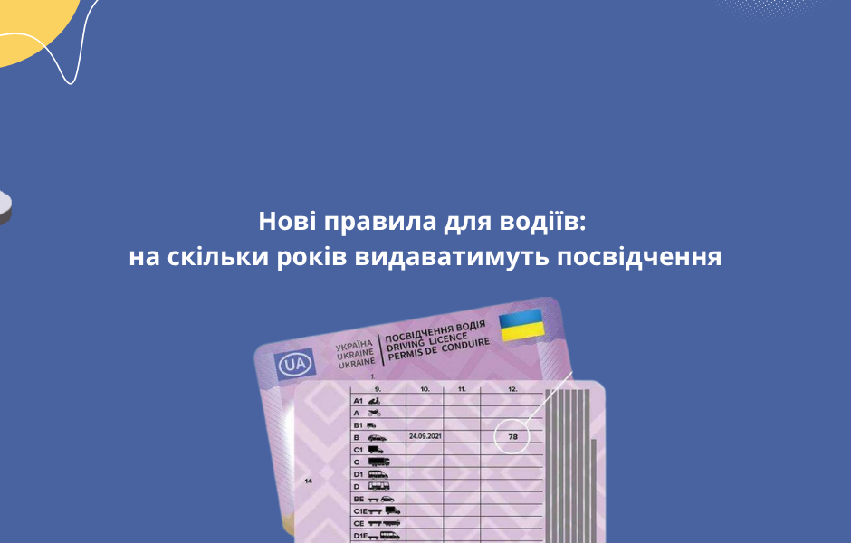 Нові правила для водіїв: на скільки років видаватимуть посвідчення